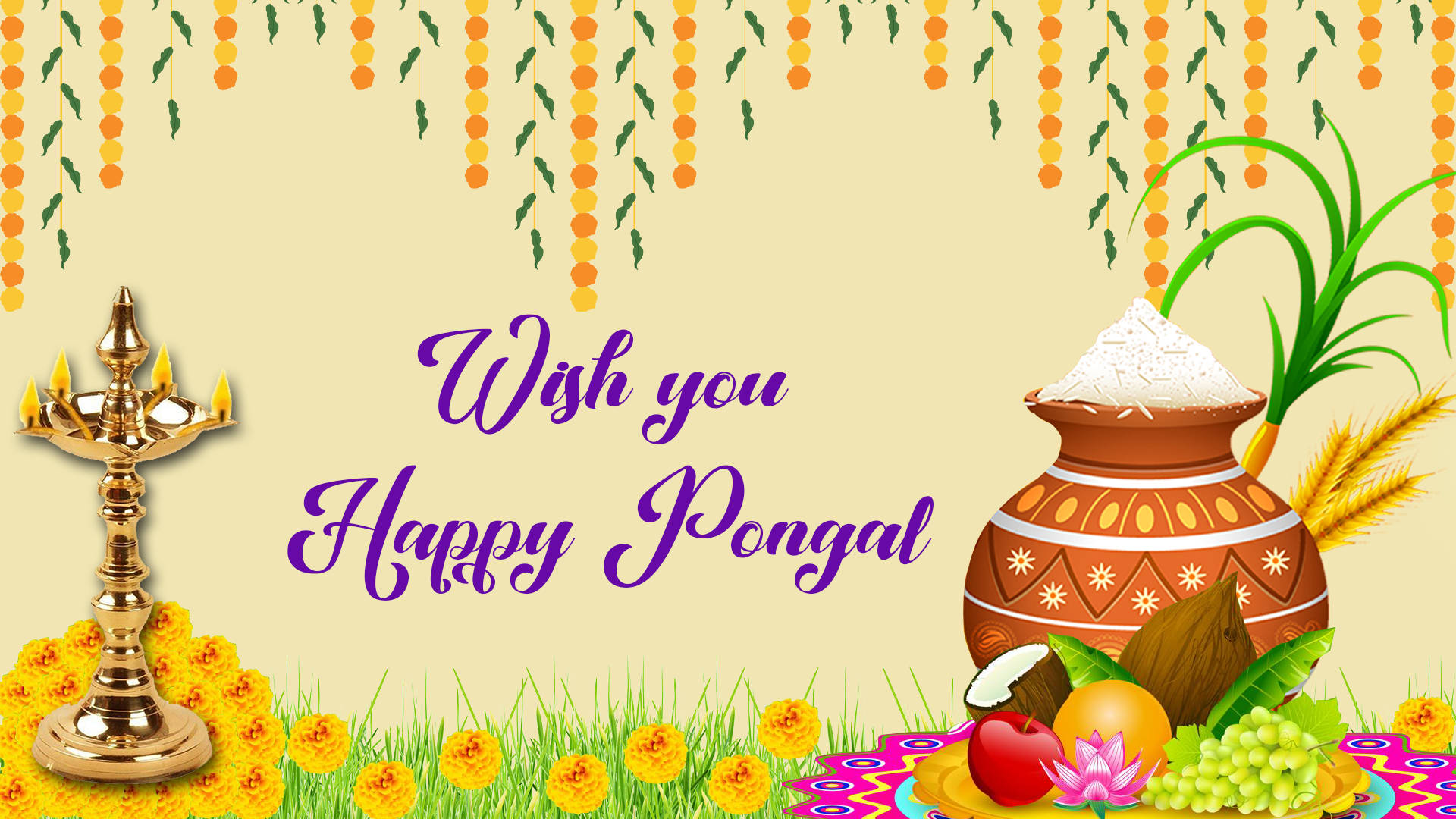 Collagegruß Frohes Pongal Wallpaper