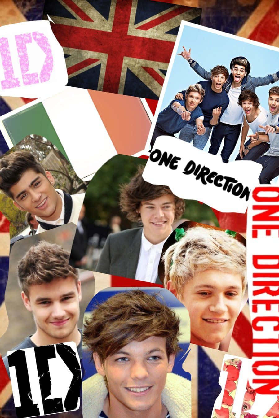 Collage Of 1 Direction Iphone Wallpaper