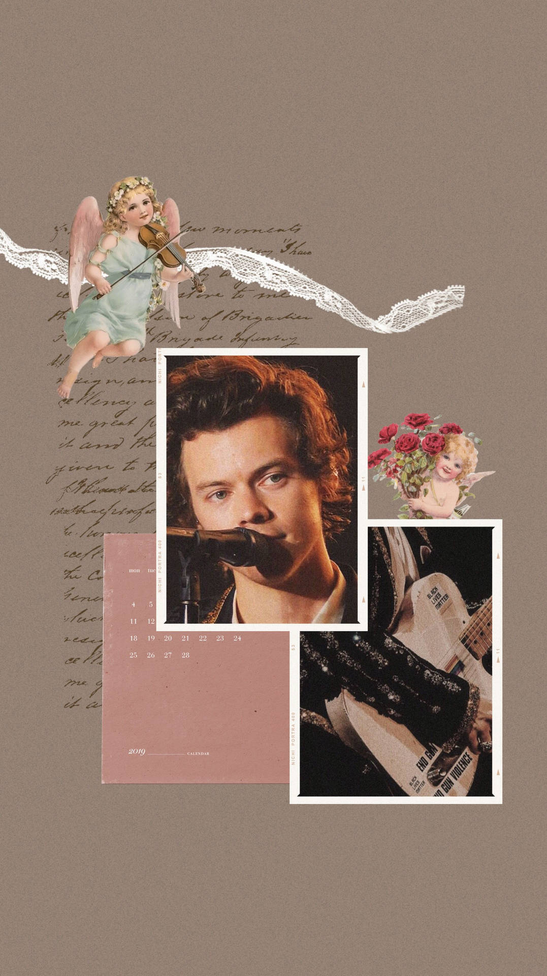 Collage Of Harry Styles Aesthetic Face Wallpaper