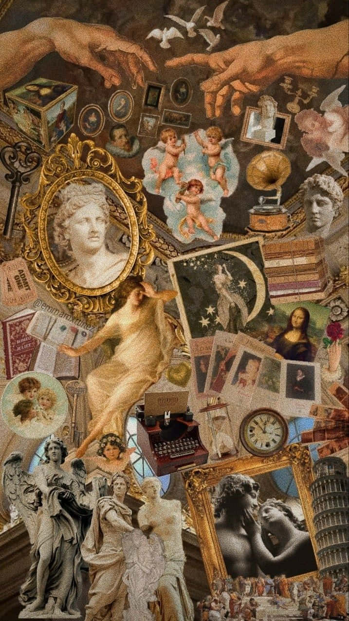 Collage_of_ Historical_and_ Artistic_ Imagery Wallpaper