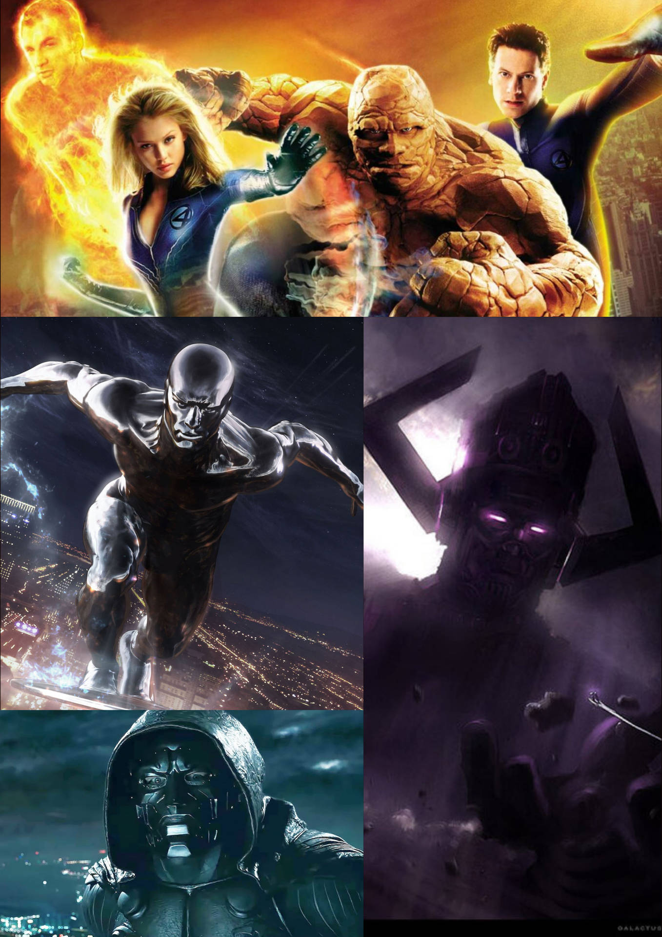 Collage Silver Surfer Fictional Character Michael Chiklis Wallpaper
