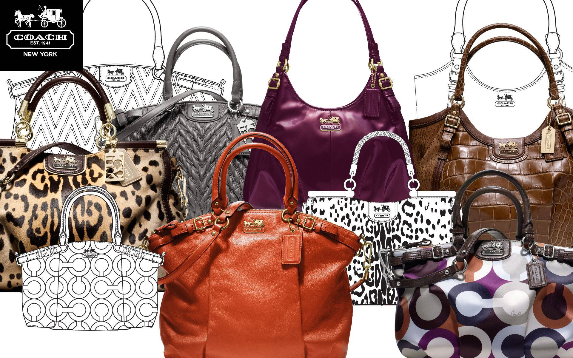 Collection Of Coach Bags Wallpaper