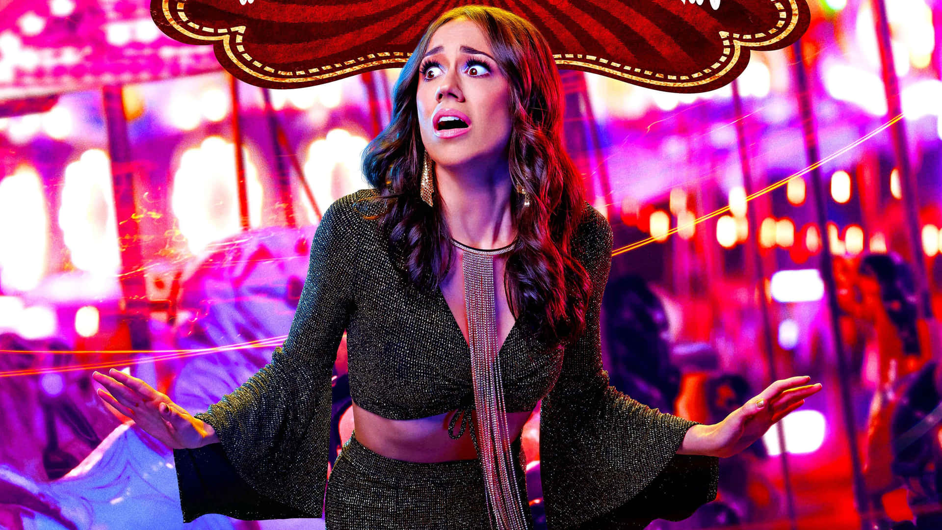 Colleen Ballinger Expressive Poseat Carnival Wallpaper