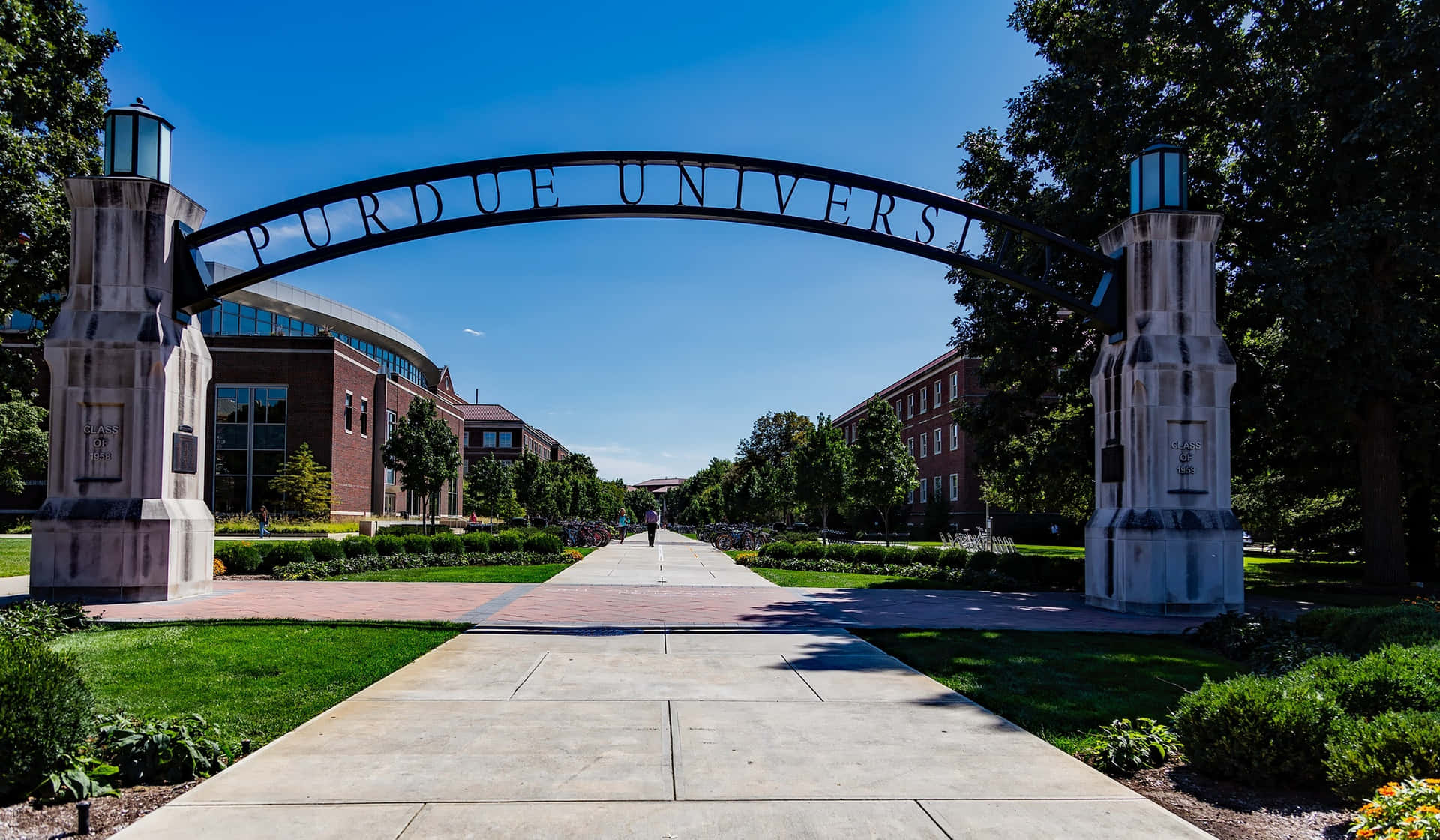 A Large Archway With A Sign That Says Ohio State University