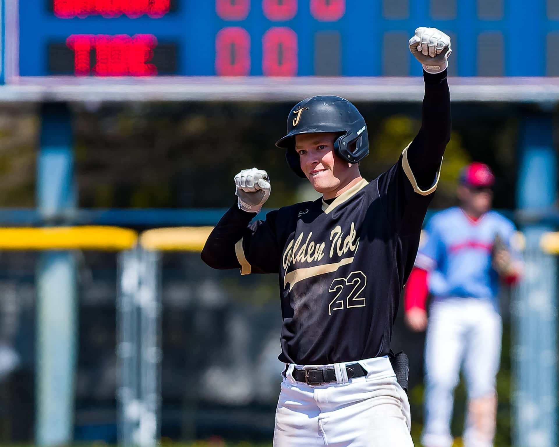 Exciting College Baseball Game Moment Wallpaper