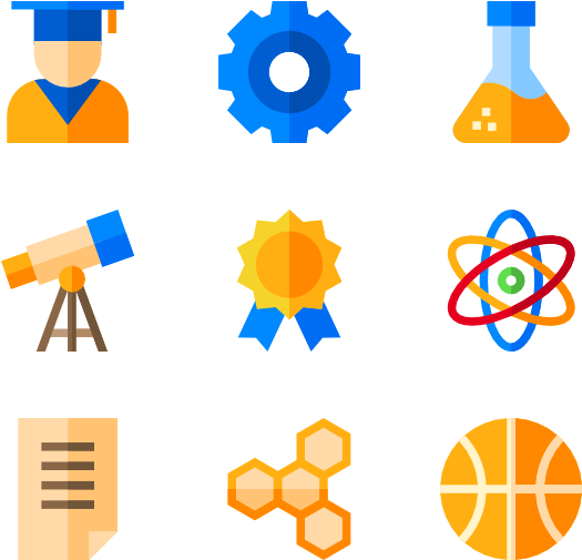 College Icons Set PNG