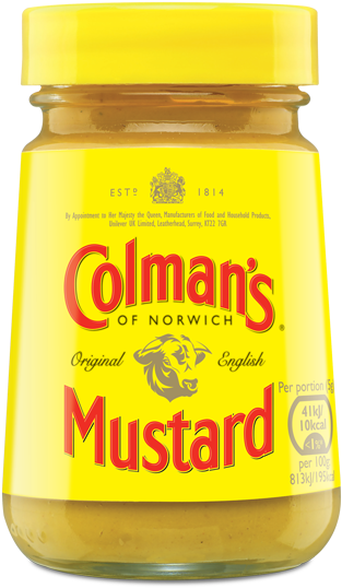 Colmans Original English Mustard Jar PNG
