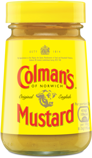 Download Colmans Original English Mustard Jar | Wallpapers.com