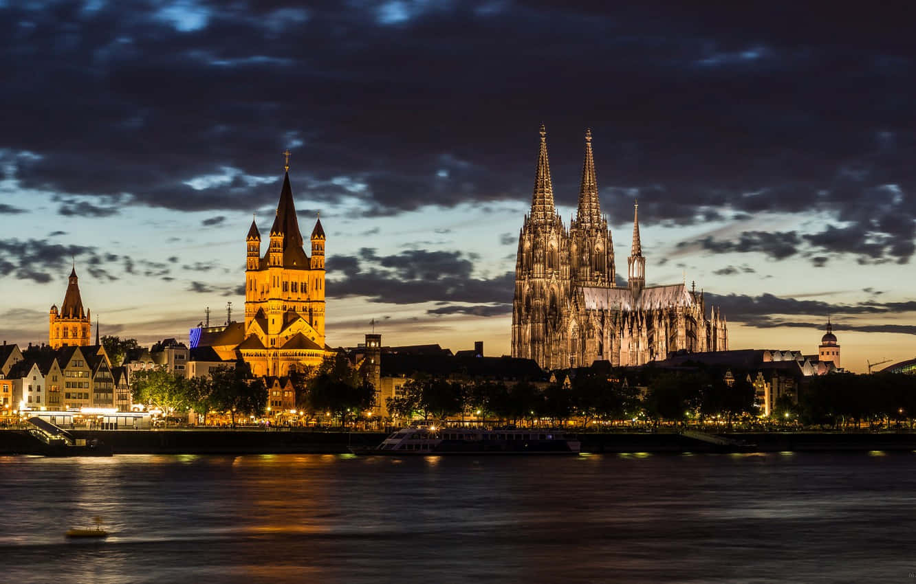 Cologne Cathedral And Gross St Martin Wallpaper