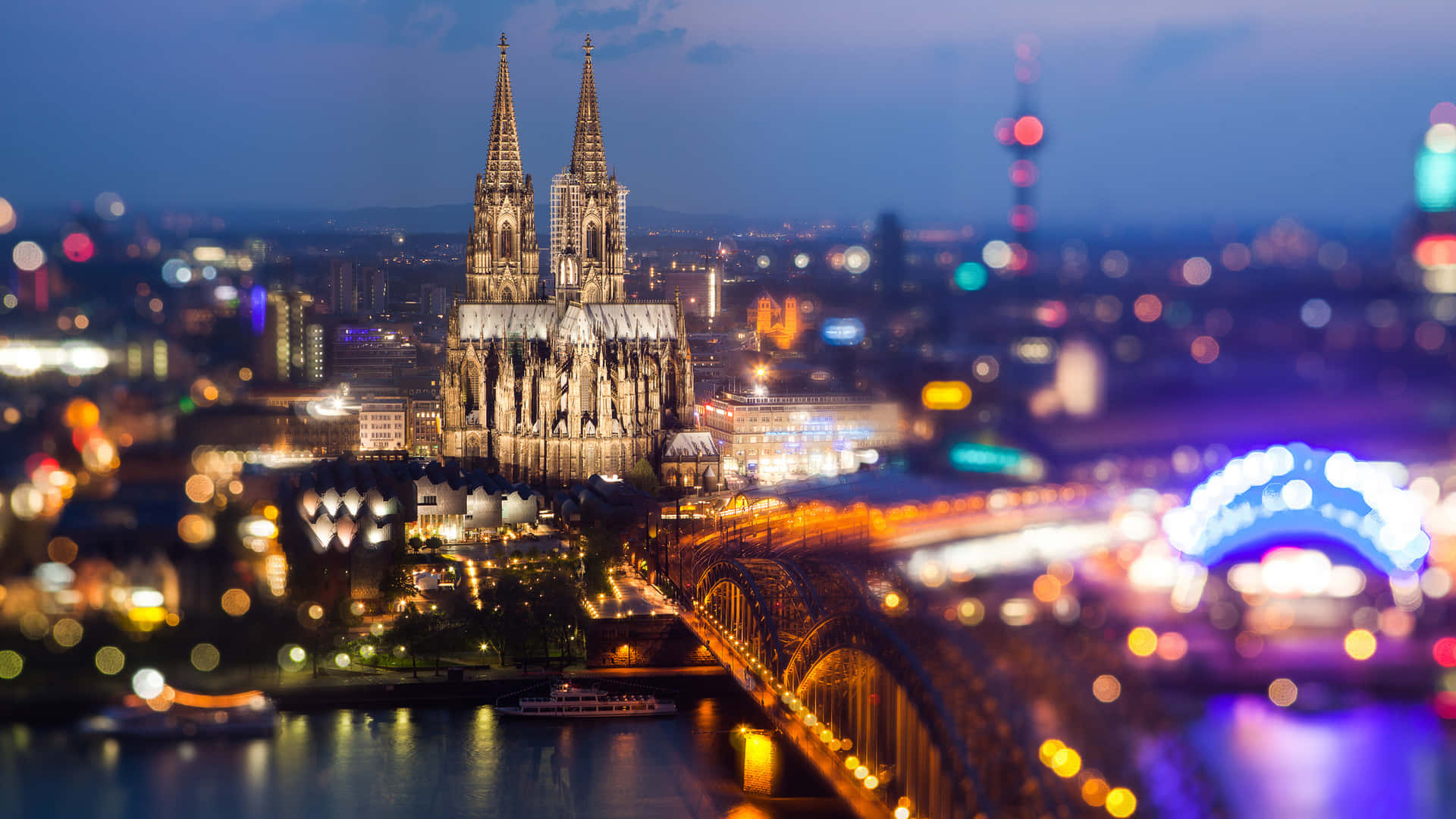 Cologne Cathedral Dreamy Lights Wallpaper