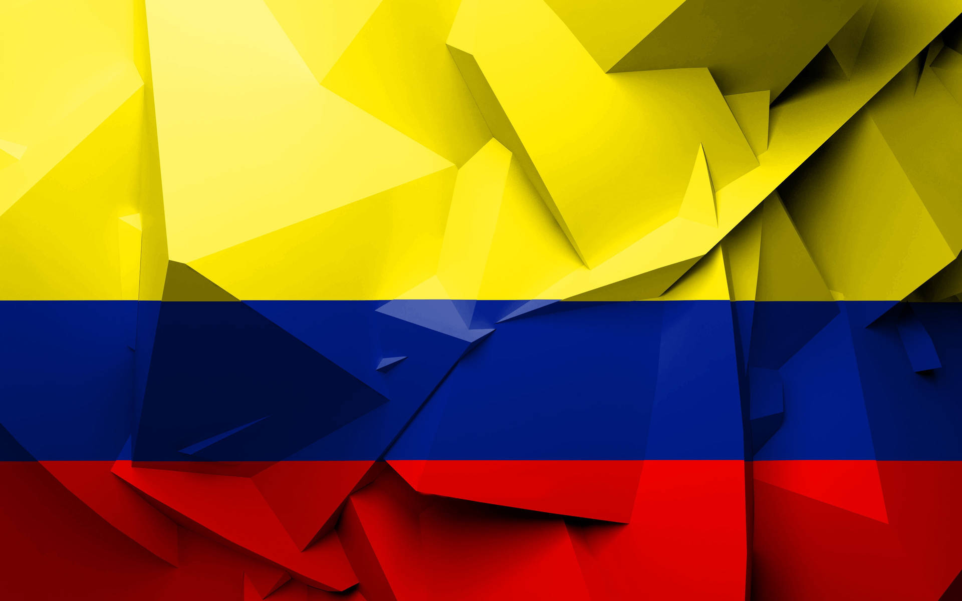 Colombia Flag 3d Kunst Wallpaper
