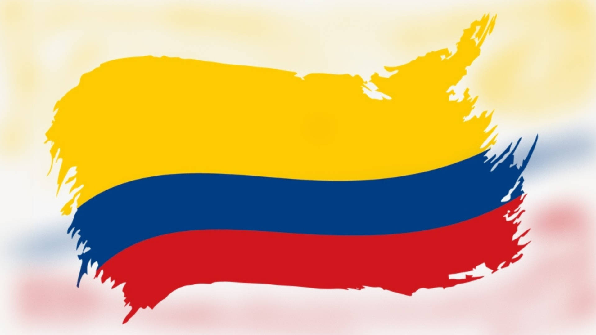 Colombia Flag Brush Art Wallpaper