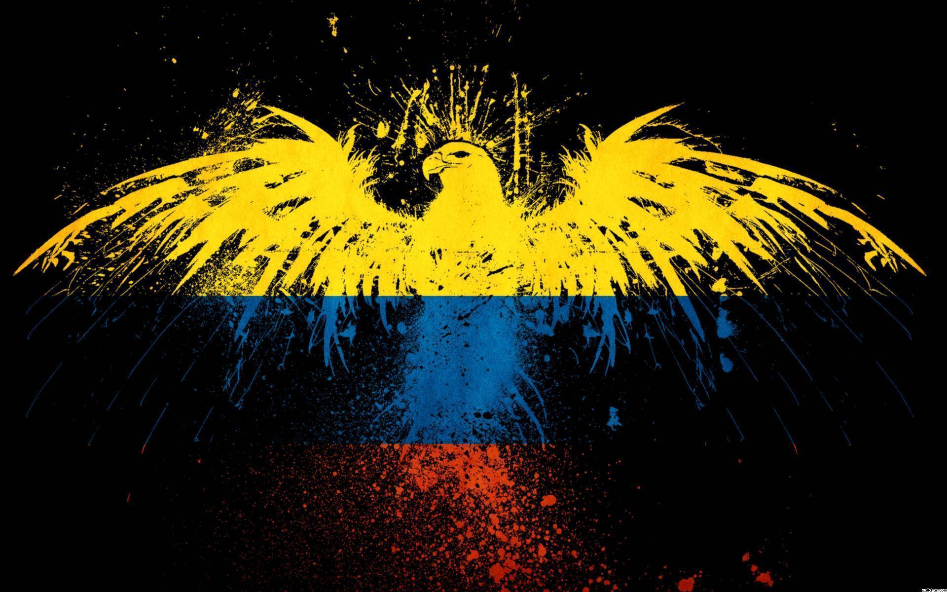 Kolumbienflagge Fan-kunst. Wallpaper
