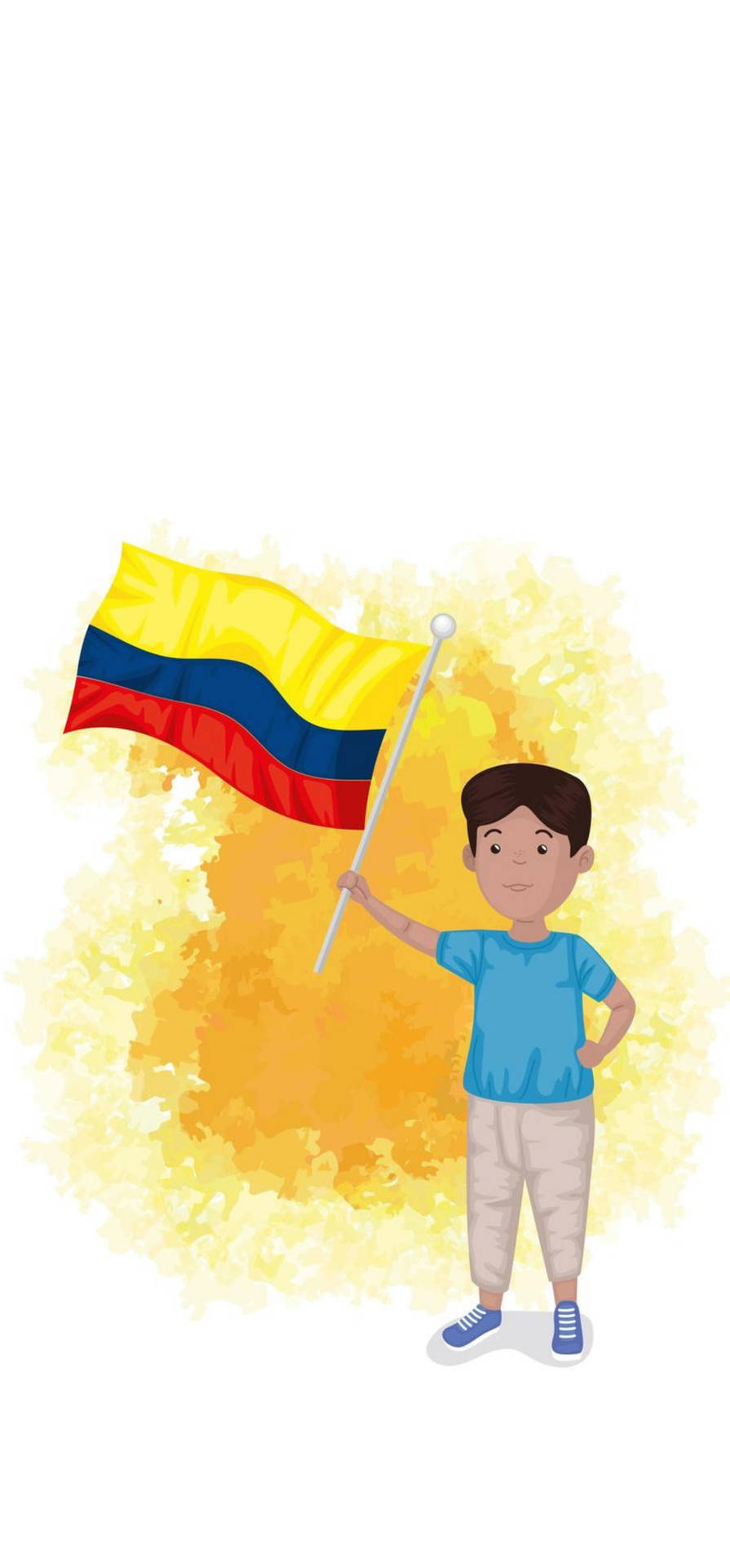Gráficode La Bandera De Colombia Fondo de pantalla