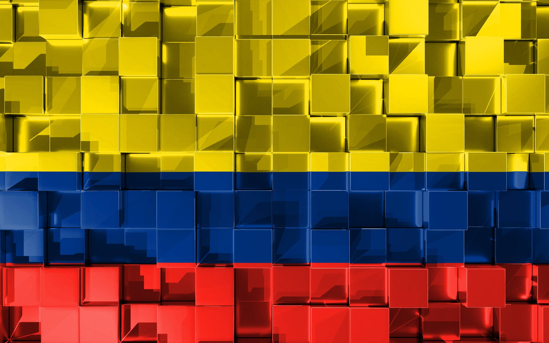 Banderade Colombia En Cubos 3d Fondo de pantalla