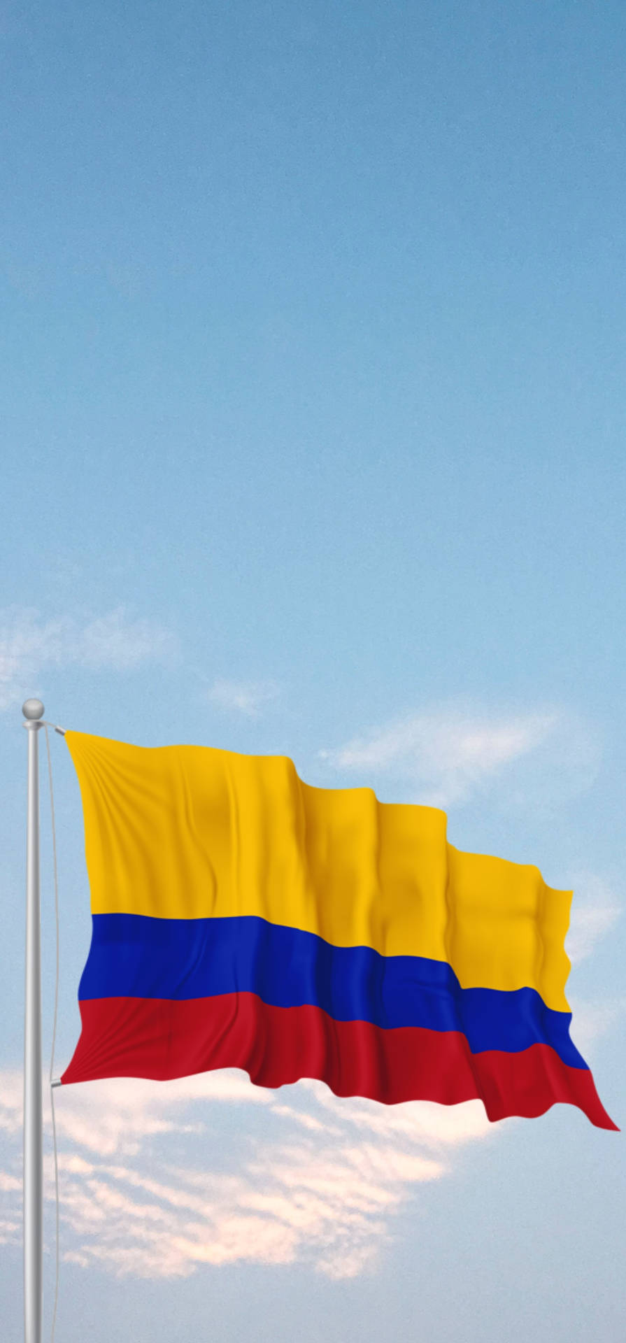 Bandiera Colombia Nel Cielo Sfondo