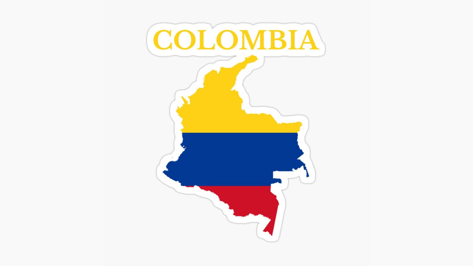 Kolumbianischeflagge Im Minimalistischen Stil Wallpaper