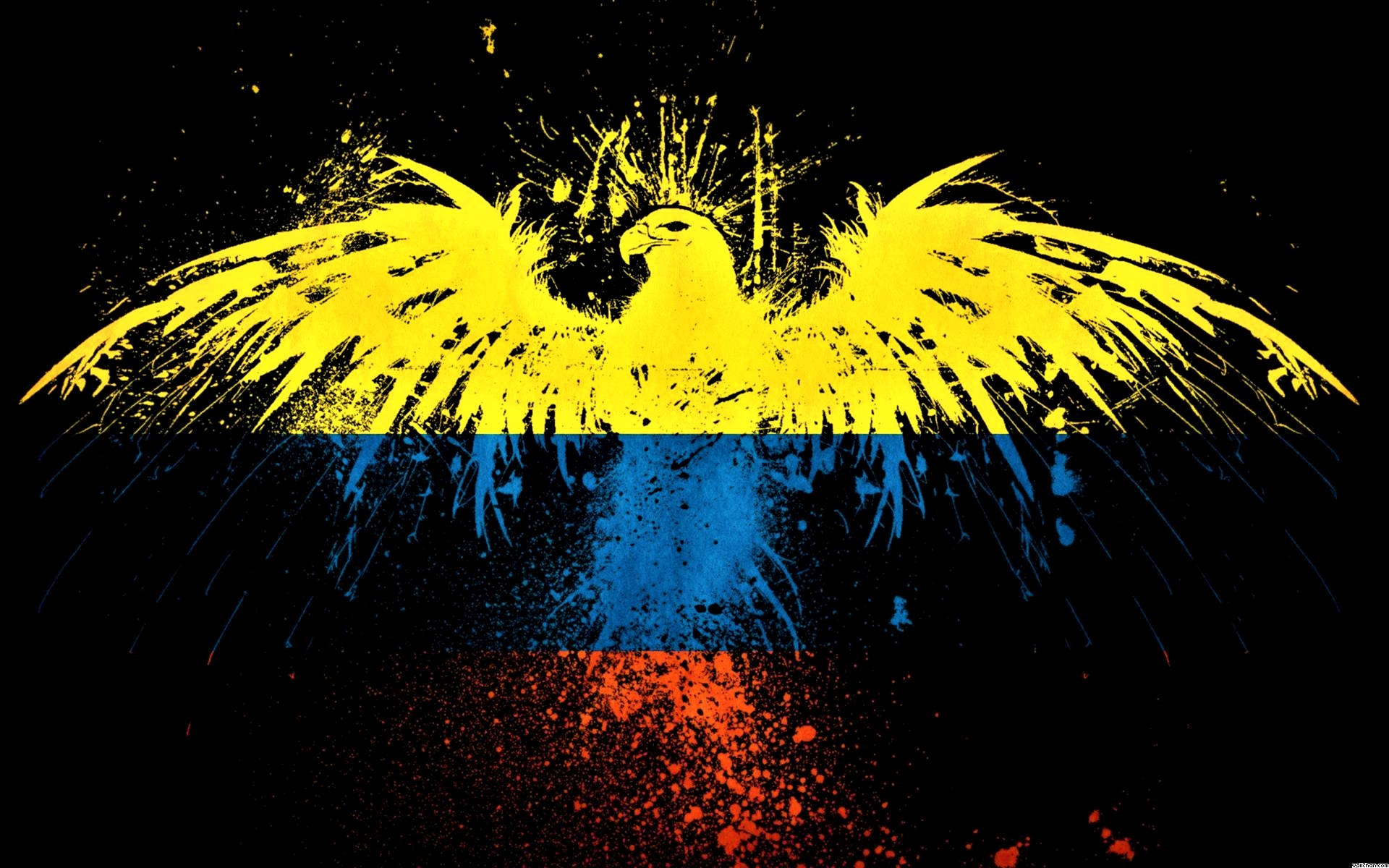 Download Colombia Flag National Bird Art Wallpaper 