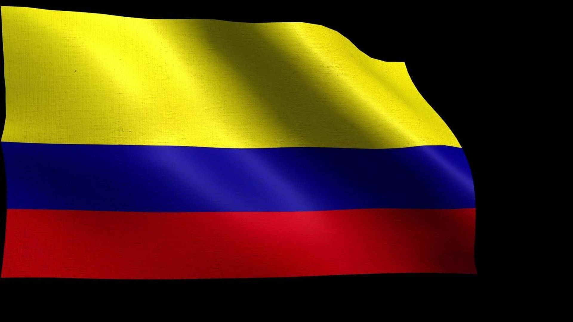 Bandiera Della Colombia Sul Nero Sfondo