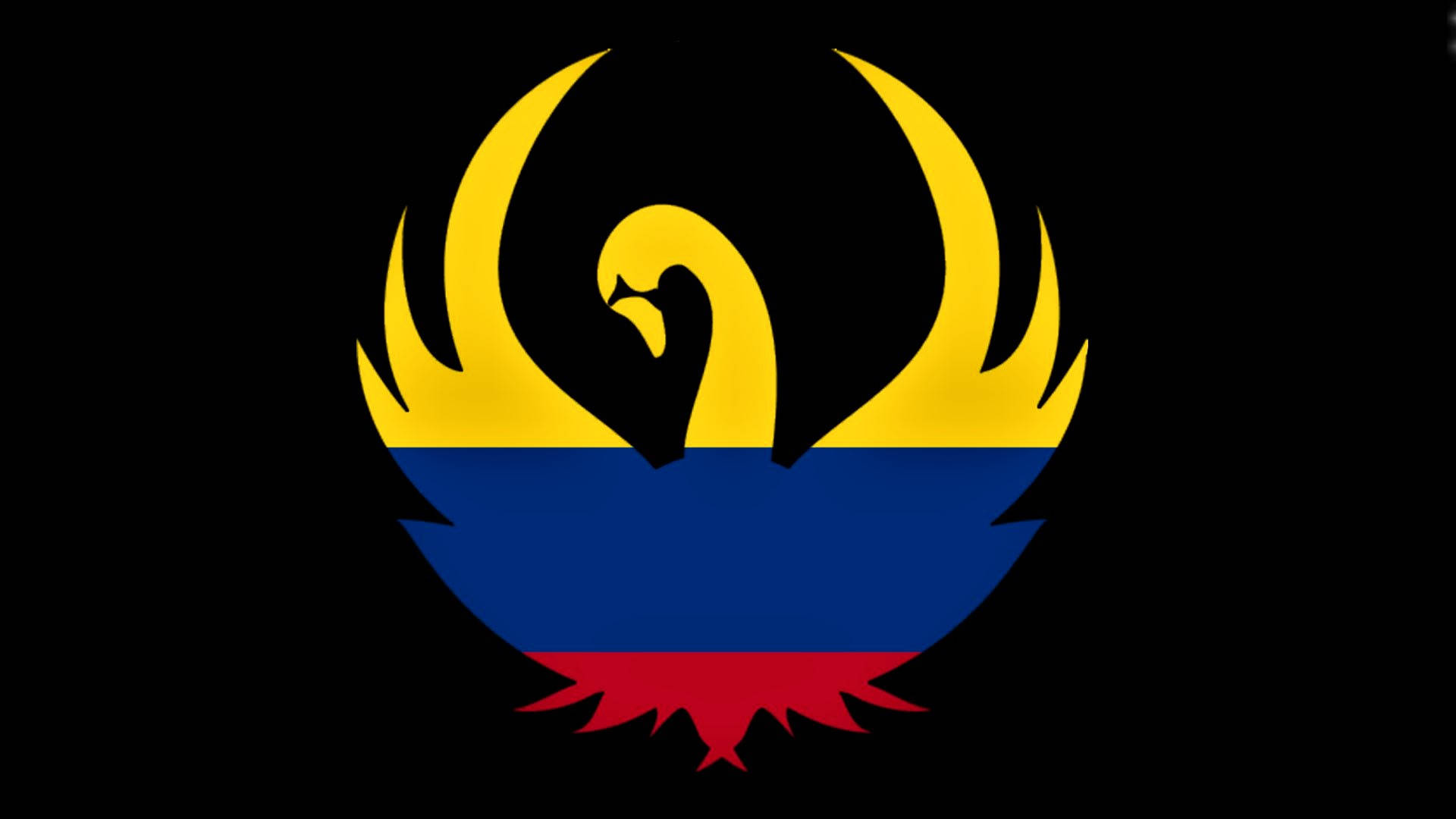 Artede Un Cisne Con La Bandera De Colombia. Fondo de pantalla