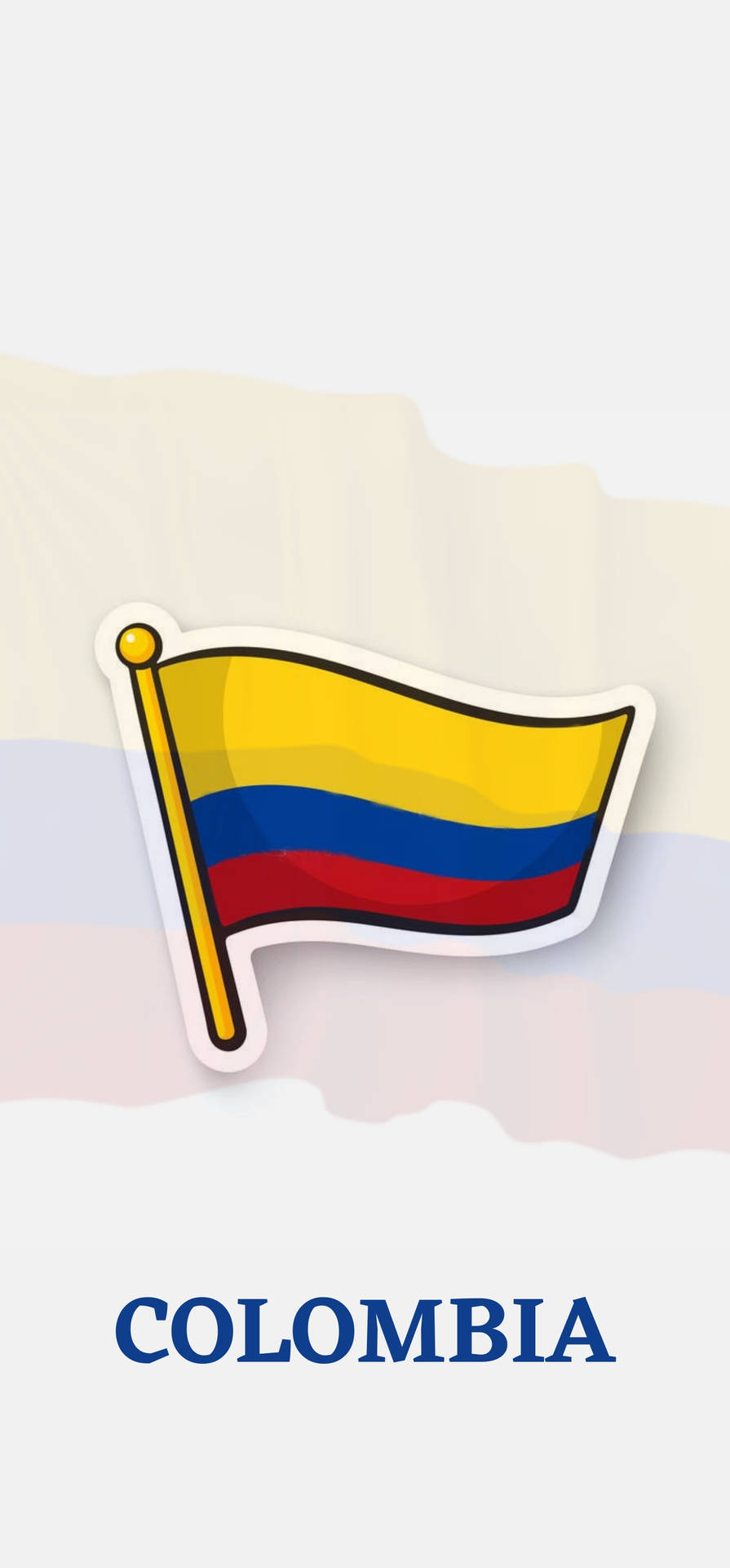 Banderade Colombia En Formato Vectorial Fondo de pantalla