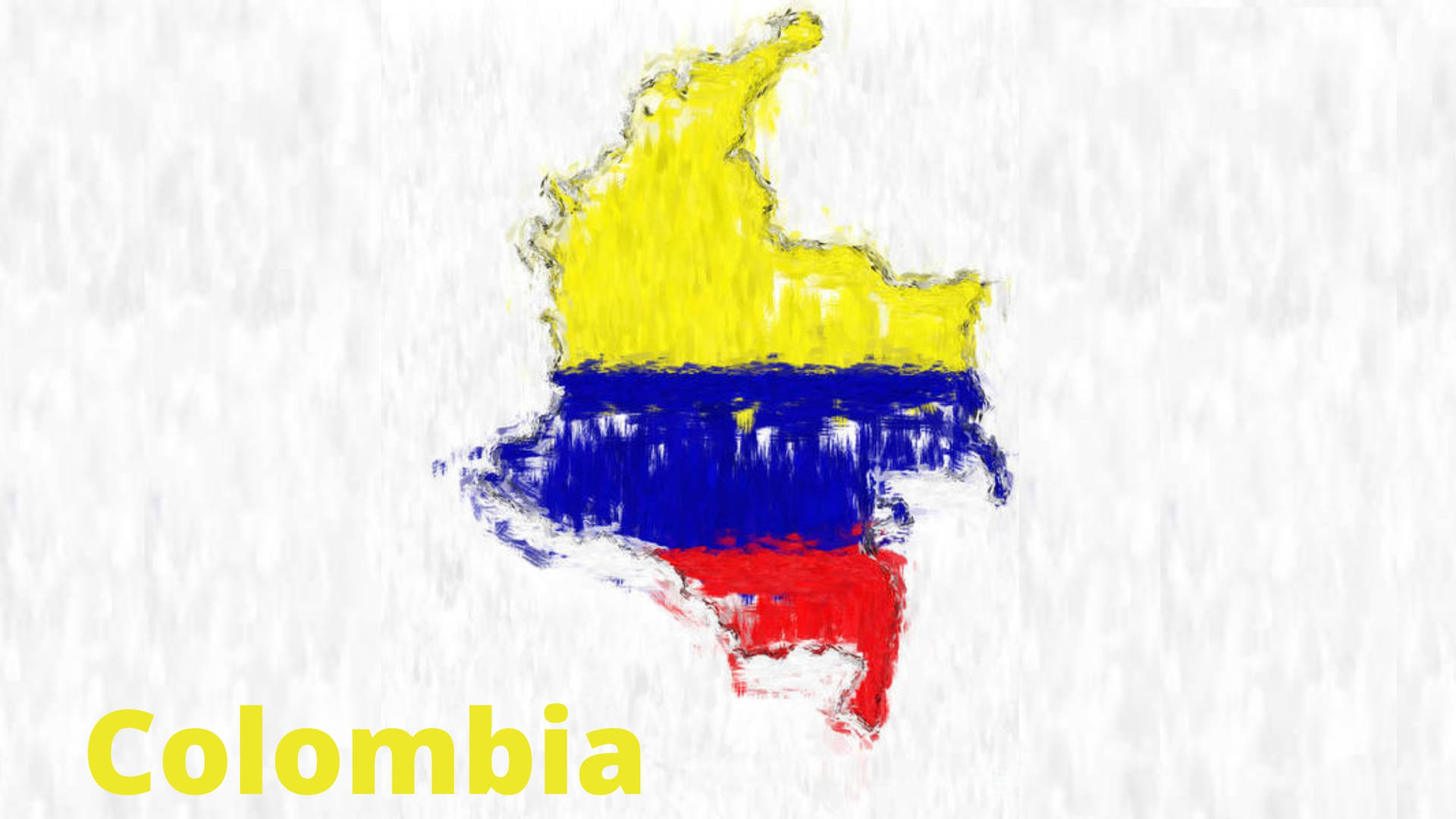 Colombia Flag Akvarel Kunst Wallpaper