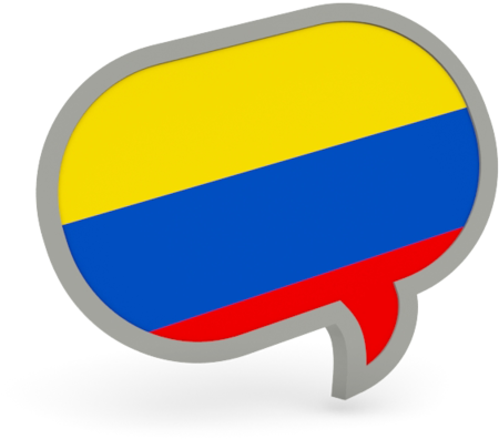 Colombian Flag Speech Bubble3 D Icon PNG