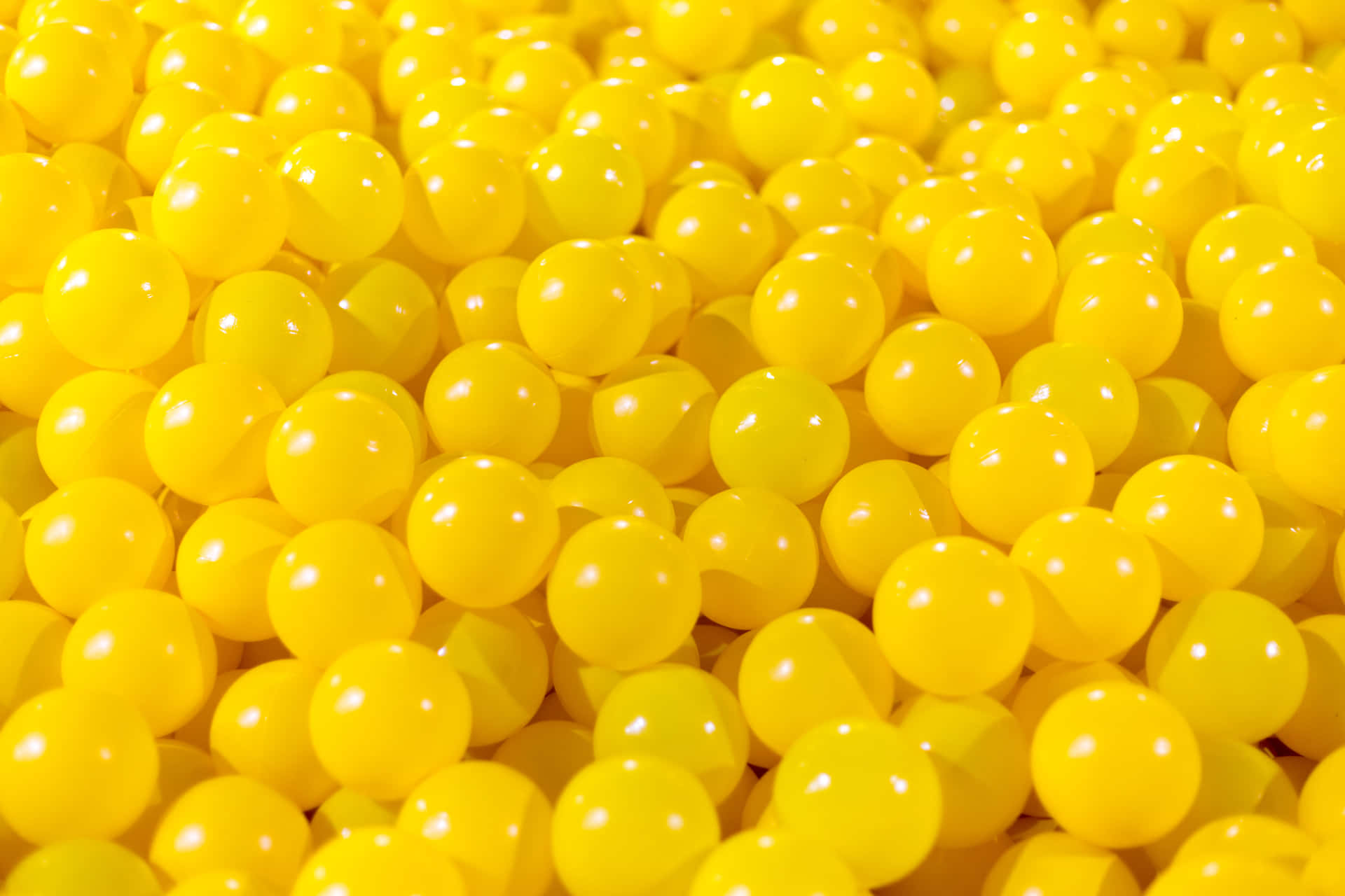 Yellow Ball Pit Color Background