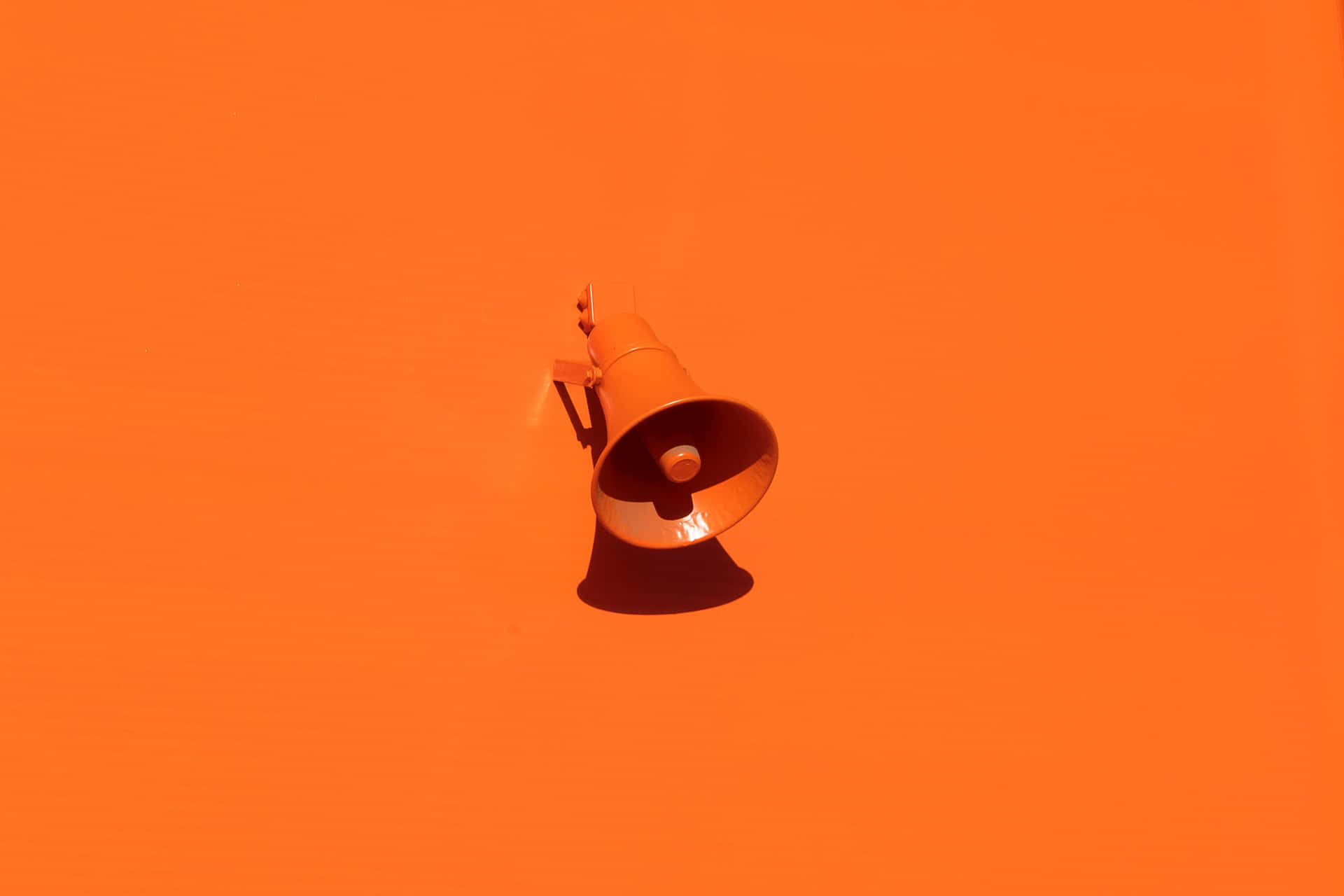 Vivid Orange Megaphone Color Background