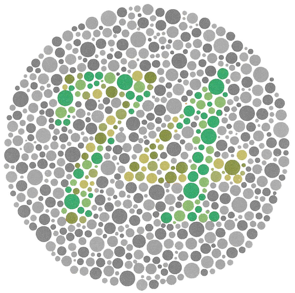 A Green Circle With The Number 74 In It