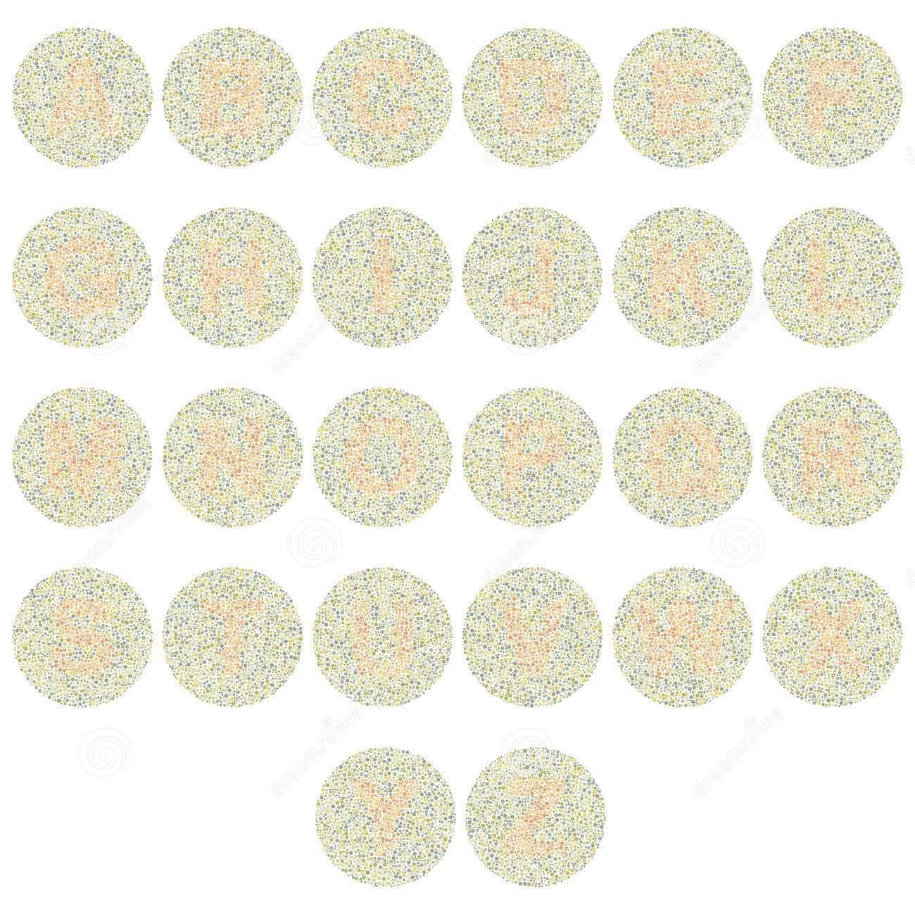 A Set Of Alphabets With Dots On A White Background