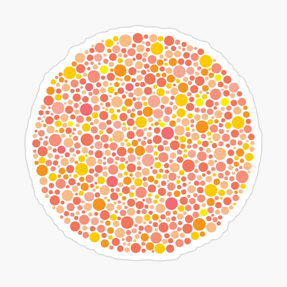A Circle Of Yellow And Orange Dots Sticker