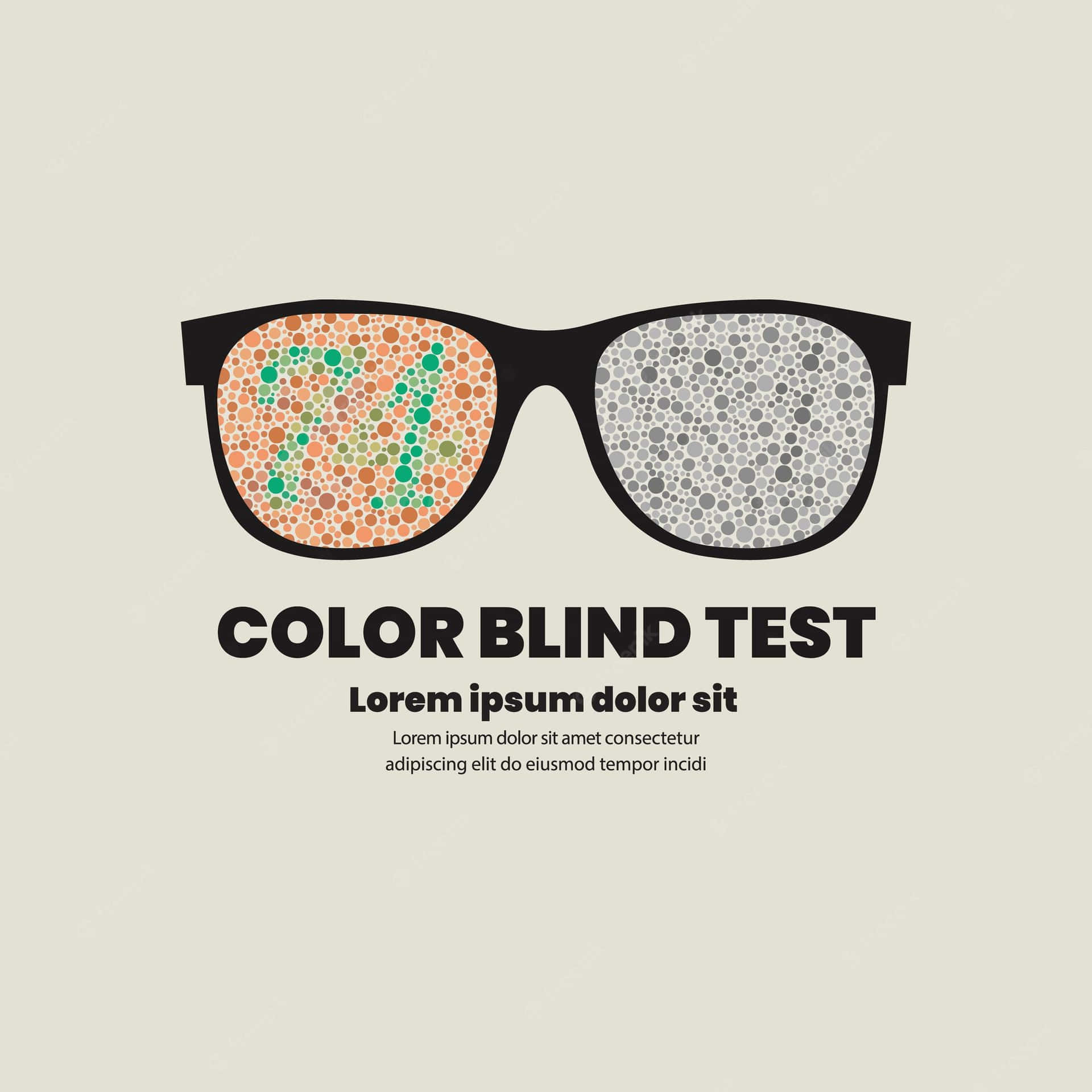 Farve Blindhed Test Blæk Skygge Effekt