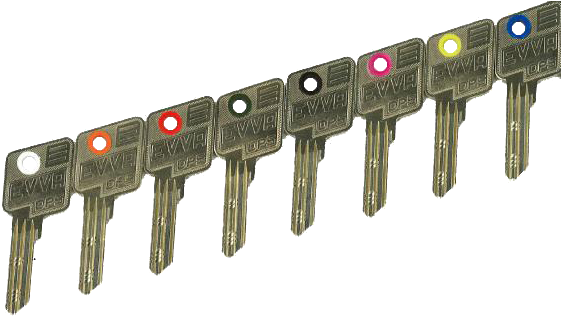 Color Coded Keys Array PNG