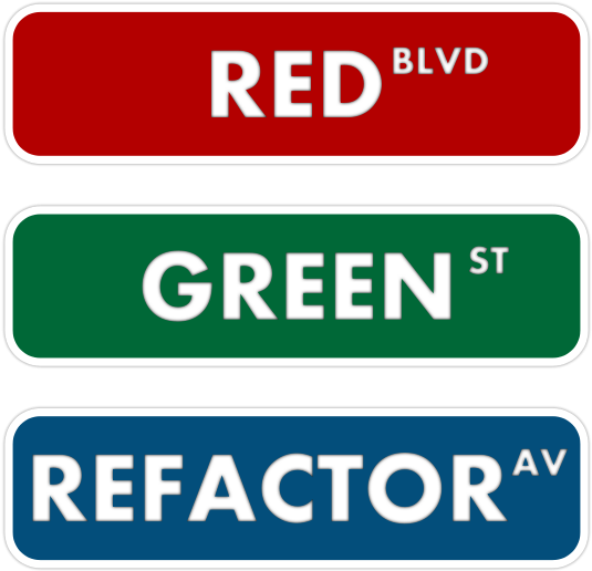 Color Coded Street Signs PNG