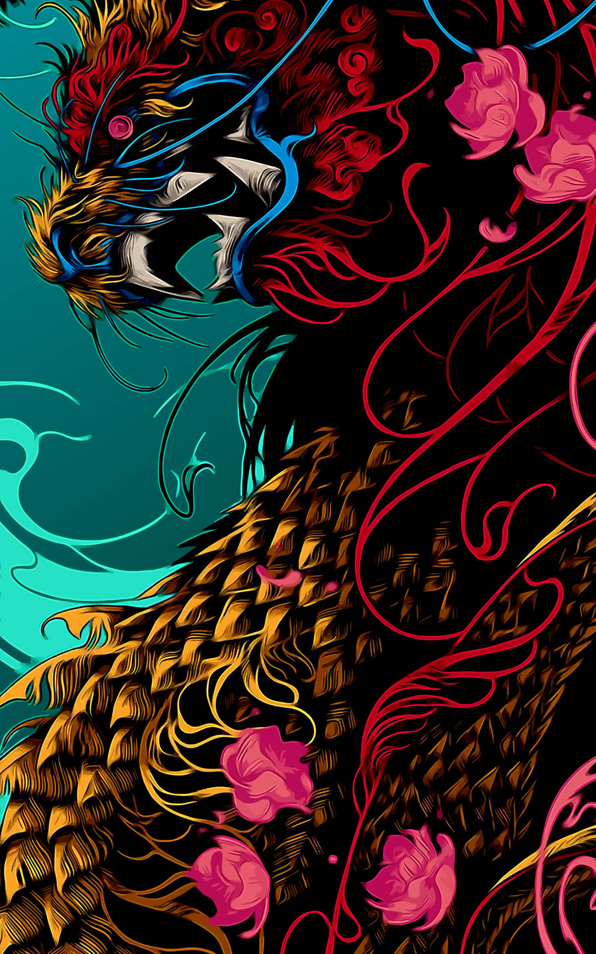 Color Dragon Art For Iphone Screens