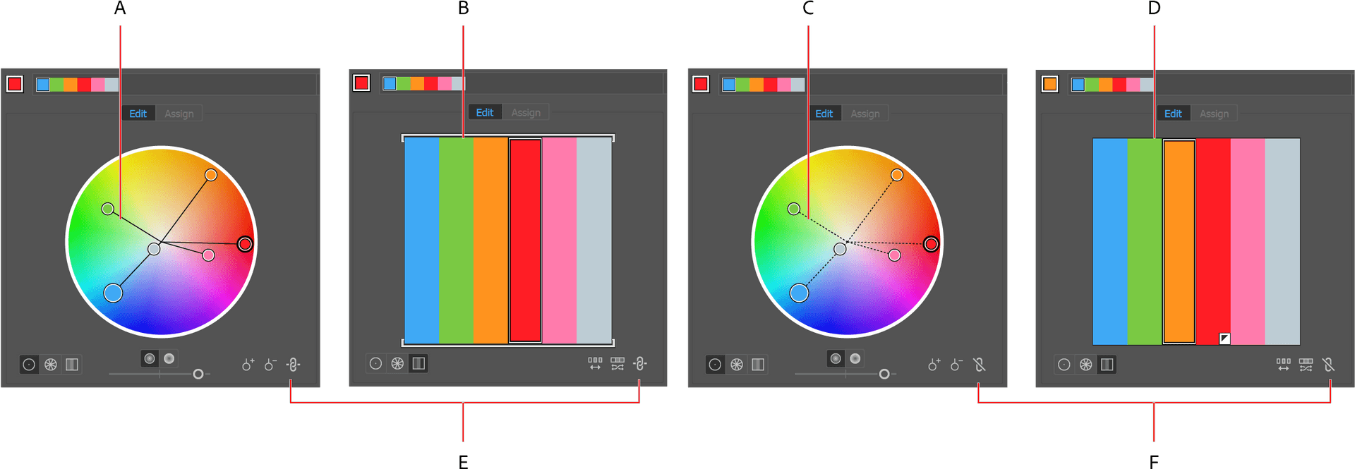 Color Editing Software Interface PNG
