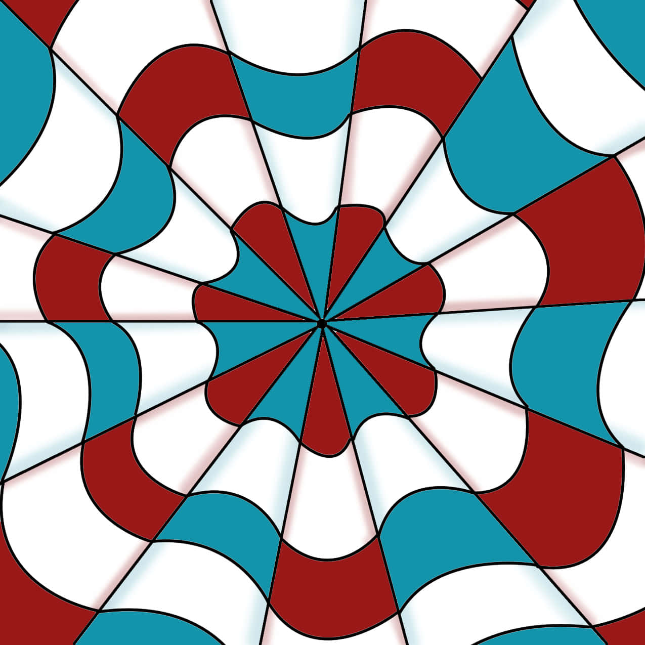Flower Pattern Color Illusion Picture
