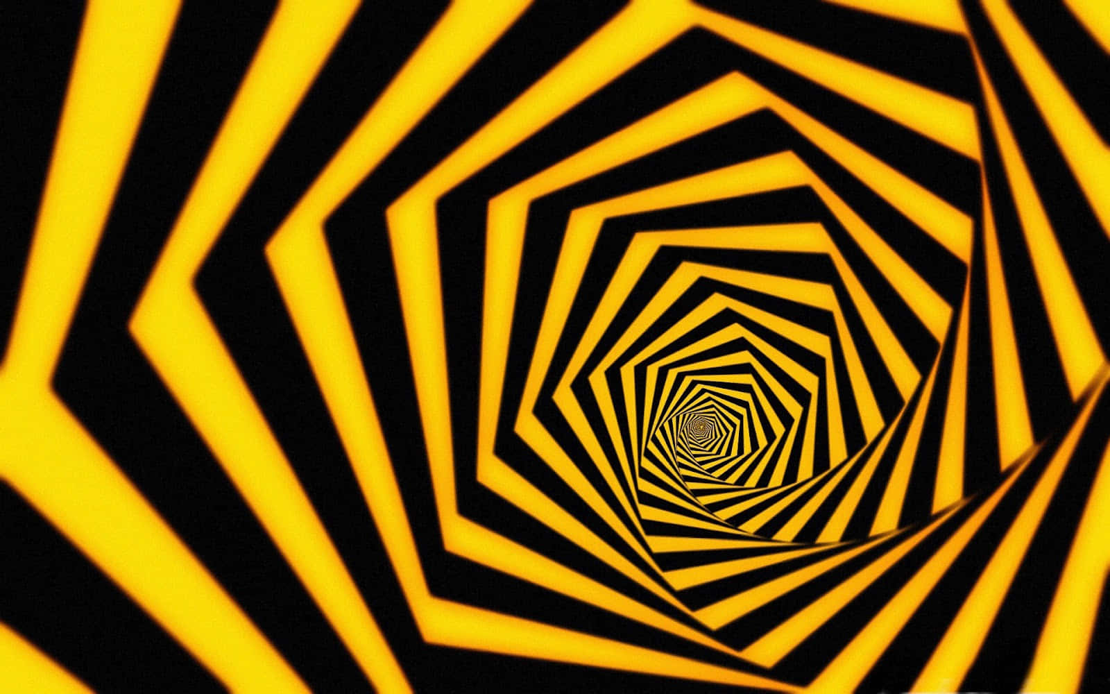 Black And Yellow Color Illusion Picture
