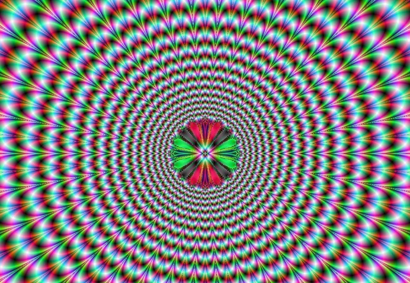 Imagende Ilusión De Movimiento De Color De Flores
