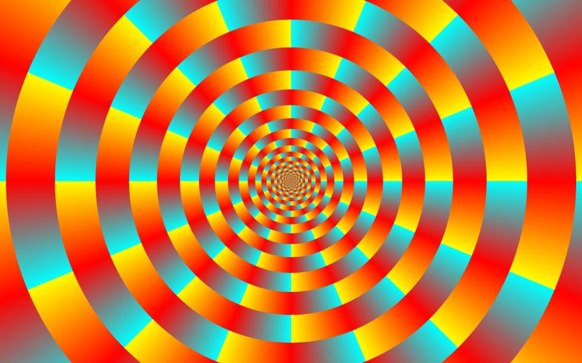 Orange And Blue Color Illusion Picture
