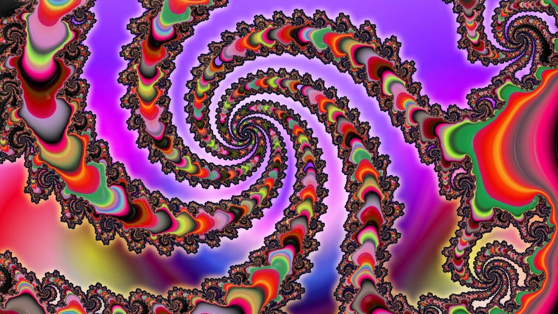 Spiral Rainbow Color Illusion Picture