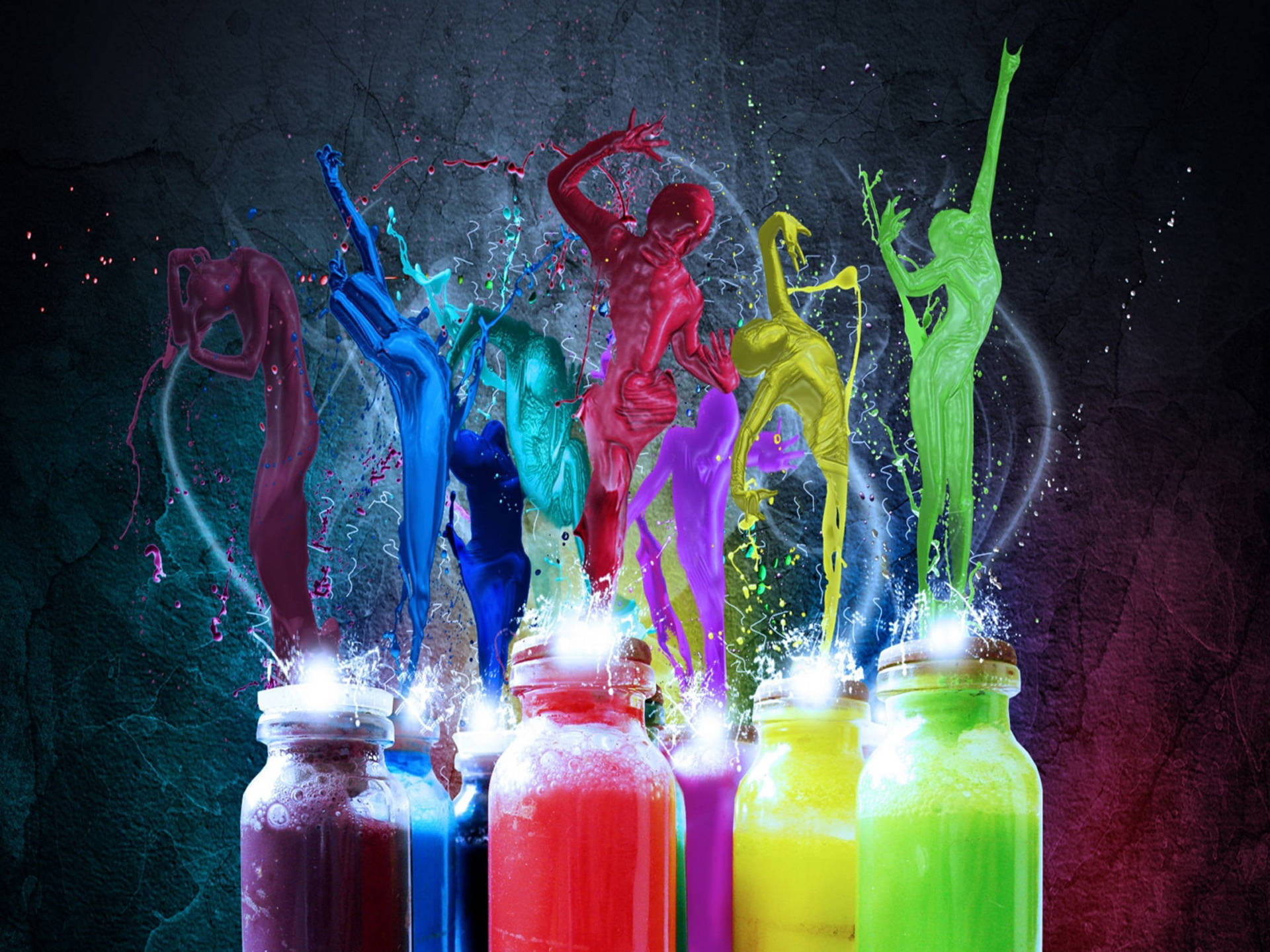 Color Paint Dance Wallpaper