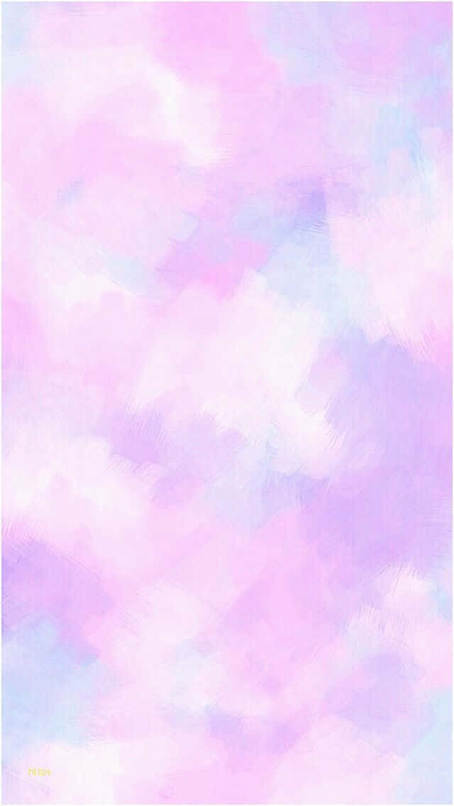 Umapintura De Nuvens Em Rosa E Azul Papel de Parede