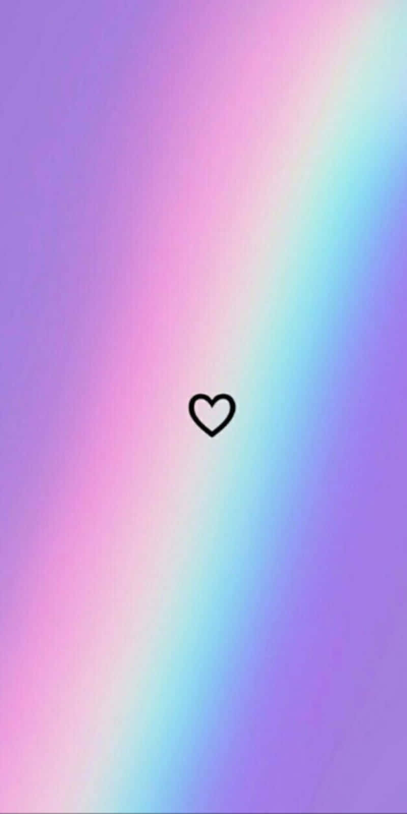 Download A Heart With A Rainbow Background On A Pink And Purple Background  Wallpaper 