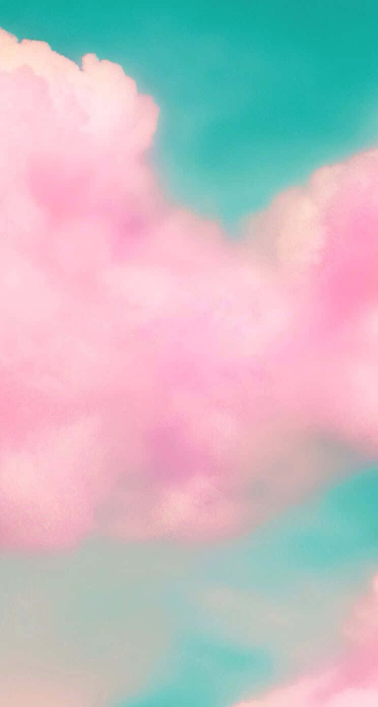 Nuvenscor-de-rosa No Céu Papel de Parede