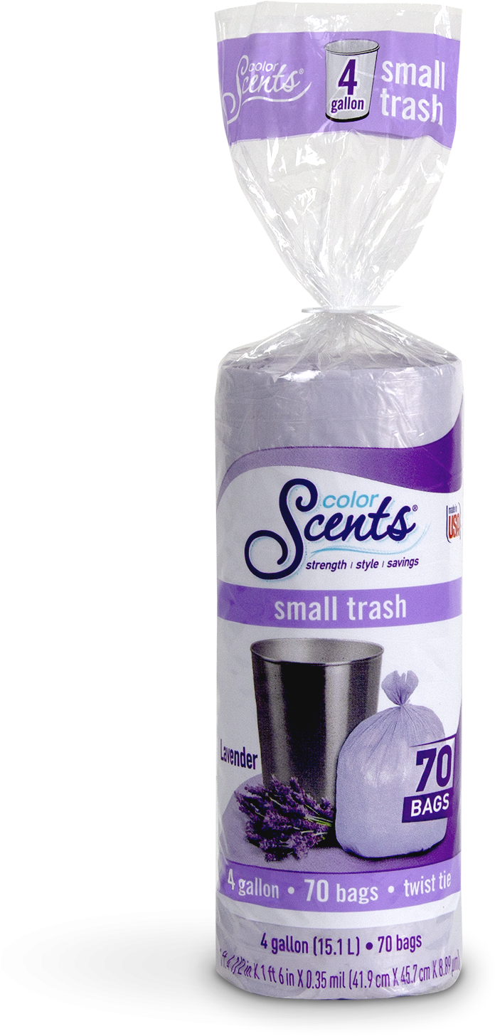 Color Scents Small Trash Bags Lavender PNG