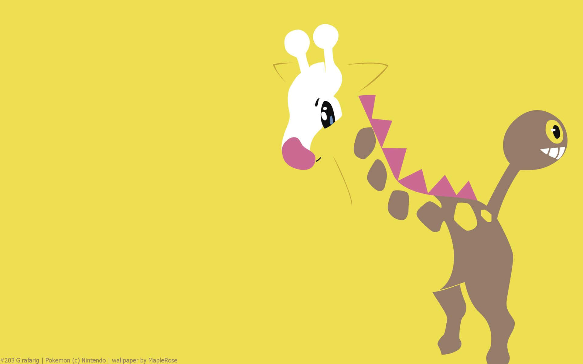 Color Sketch Girafarig Wallpaper
