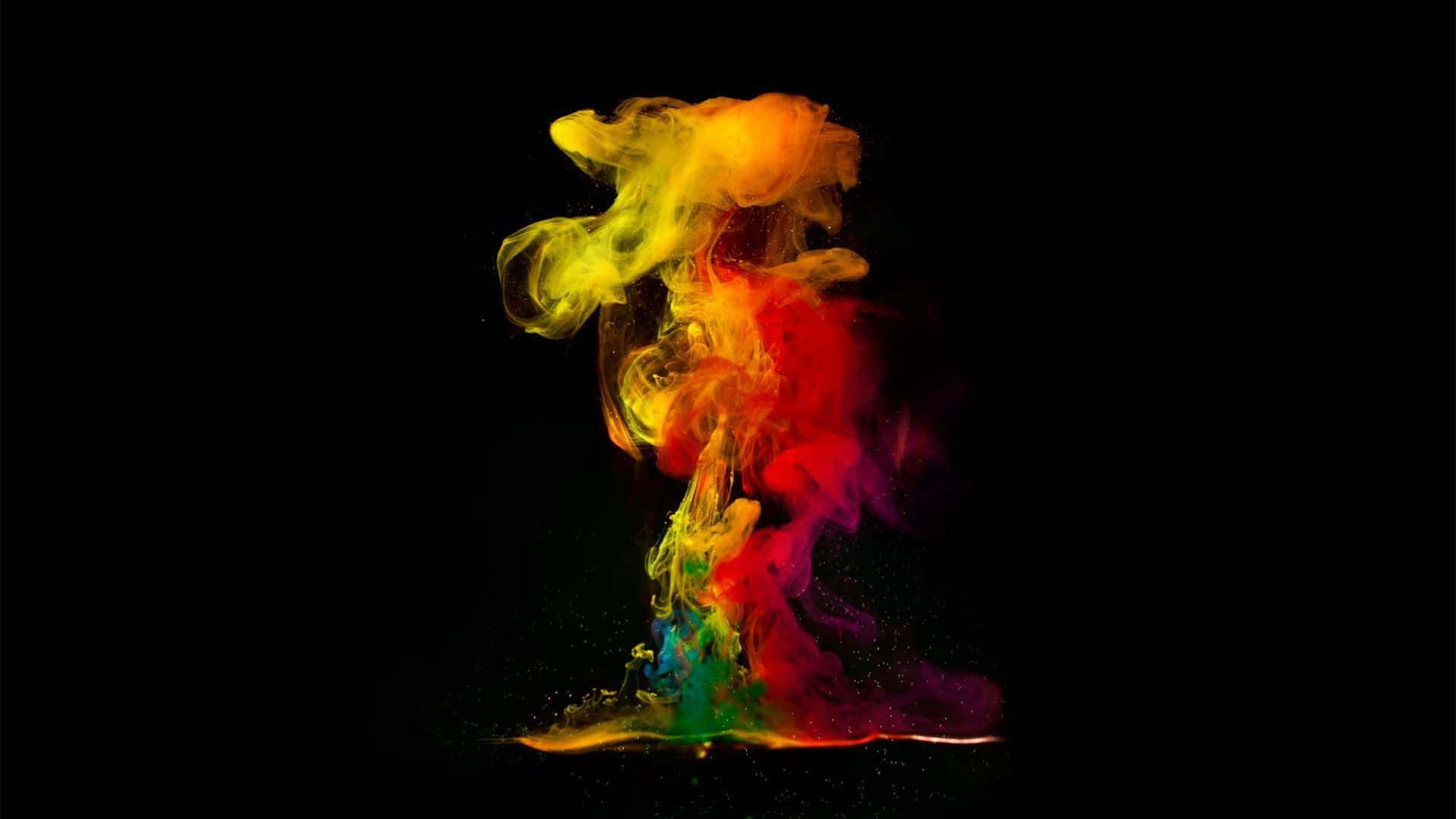 A Colorful Powder Is Thrown Into The Air