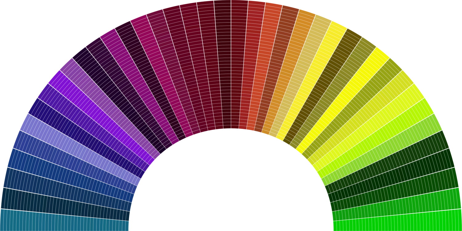 Color Spectrum Fan Graphic PNG